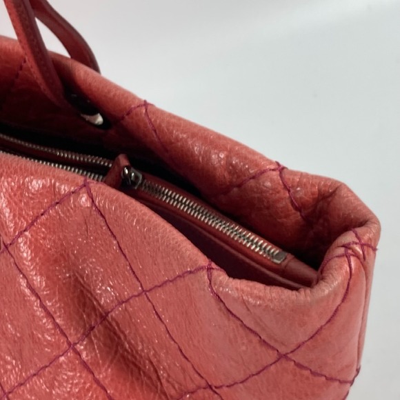 CHANEL Pink Caviar Leather Coco Mark Shoulder Bag - Picture 9 of 16